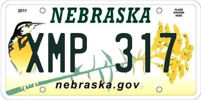NE license plate XMP317