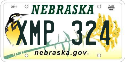 NE license plate XMP324