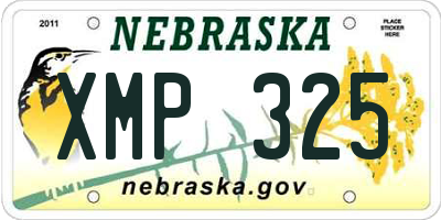 NE license plate XMP325