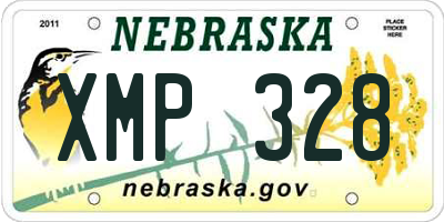 NE license plate XMP328