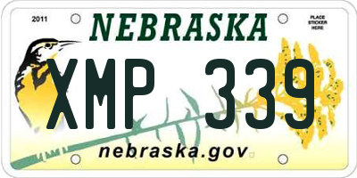 NE license plate XMP339