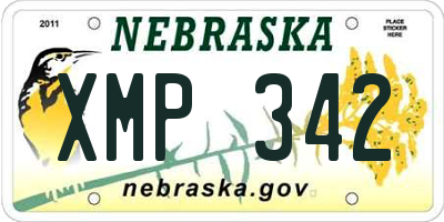 NE license plate XMP342
