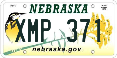 NE license plate XMP371