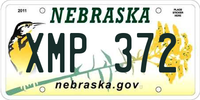 NE license plate XMP372