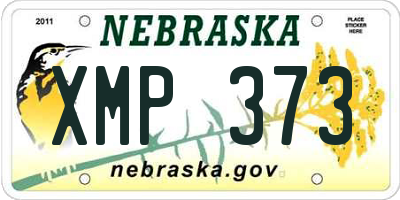 NE license plate XMP373