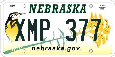 NE license plate XMP377
