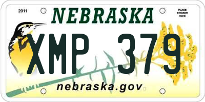 NE license plate XMP379