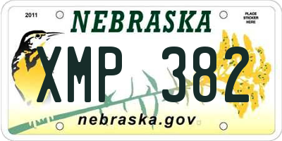 NE license plate XMP382