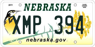 NE license plate XMP394