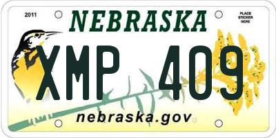NE license plate XMP409