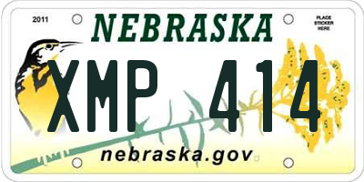NE license plate XMP414