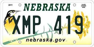 NE license plate XMP419