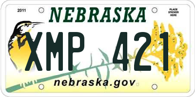 NE license plate XMP421