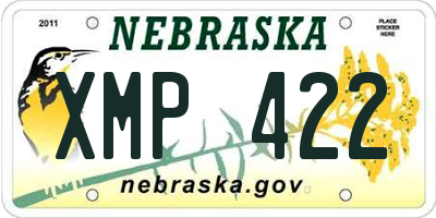 NE license plate XMP422
