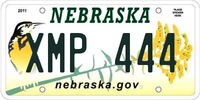 NE license plate XMP444