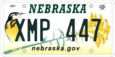 NE license plate XMP447