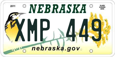 NE license plate XMP449