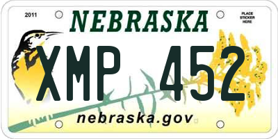 NE license plate XMP452