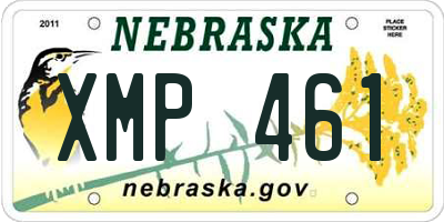 NE license plate XMP461