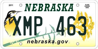NE license plate XMP463