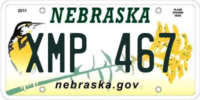 NE license plate XMP467