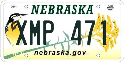 NE license plate XMP471