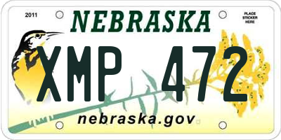 NE license plate XMP472