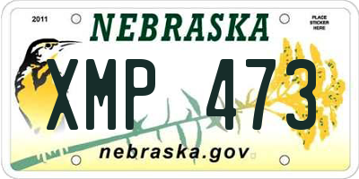 NE license plate XMP473