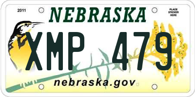 NE license plate XMP479