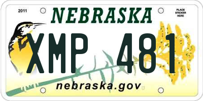 NE license plate XMP481