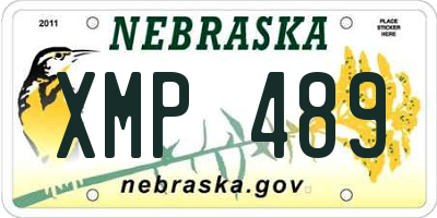 NE license plate XMP489