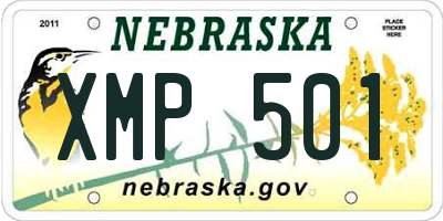 NE license plate XMP501