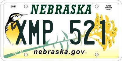 NE license plate XMP521