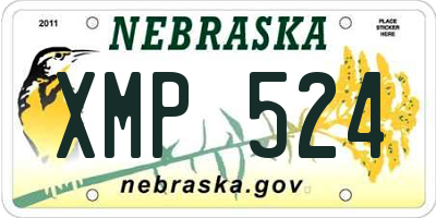 NE license plate XMP524