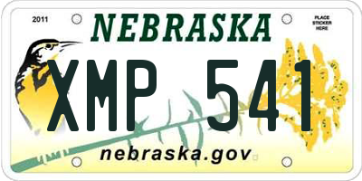 NE license plate XMP541