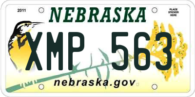 NE license plate XMP563
