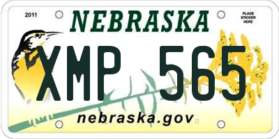 NE license plate XMP565