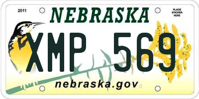 NE license plate XMP569