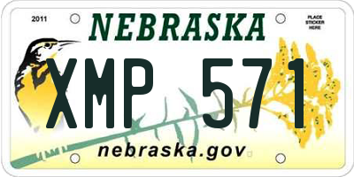 NE license plate XMP571