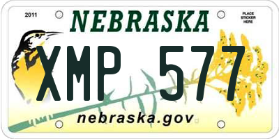 NE license plate XMP577