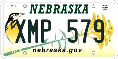 NE license plate XMP579