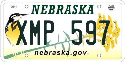 NE license plate XMP597