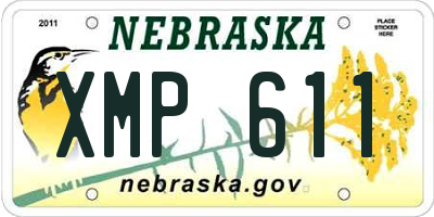 NE license plate XMP611
