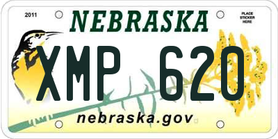 NE license plate XMP620