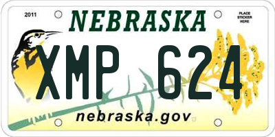 NE license plate XMP624