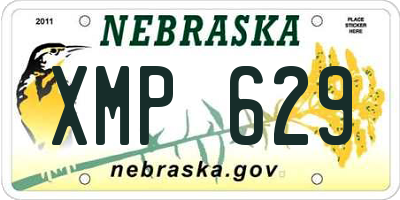 NE license plate XMP629