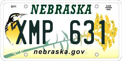 NE license plate XMP631