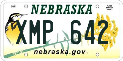 NE license plate XMP642