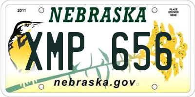 NE license plate XMP656