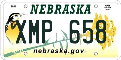 NE license plate XMP658